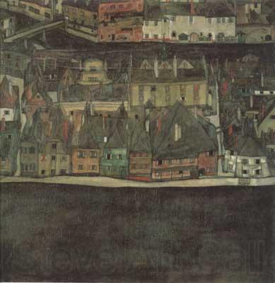 Egon Schiele The Samll city III (mk12) France oil painting art